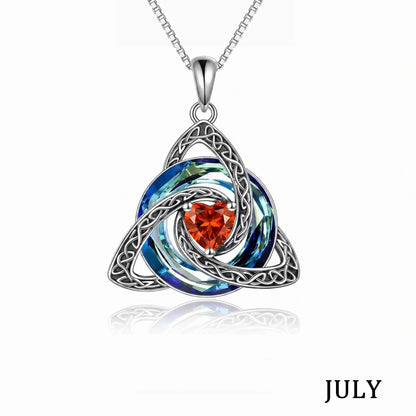 ♾️Hot sale 50% OFF🎁💖Birthstone Celtic Knot Necklace for Women