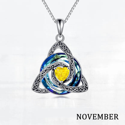 ♾️Hot sale 50% OFF🎁💖Birthstone Celtic Knot Necklace for Women