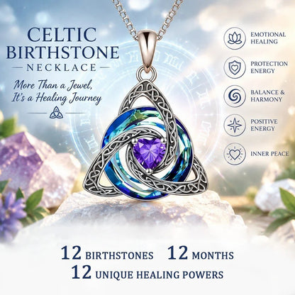 ♾️Hot sale 50% OFF🎁💖Birthstone Celtic Knot Necklace for Women