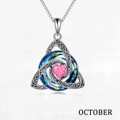 ♾️Hot sale 50% OFF🎁💖Birthstone Celtic Knot Necklace for Women