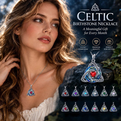 ♾️Hot sale 50% OFF🎁💖Birthstone Celtic Knot Necklace for Women