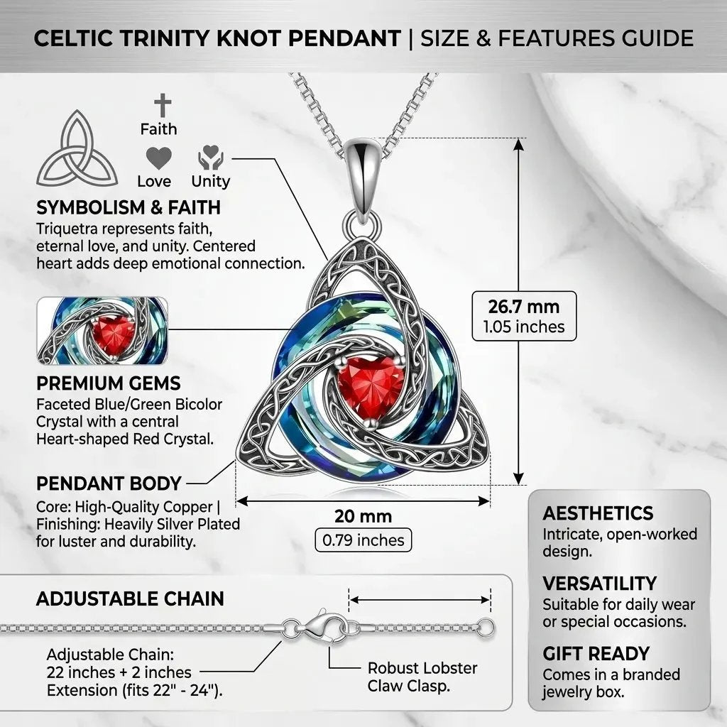 ♾️Hot sale 50% OFF🎁💖Birthstone Celtic Knot Necklace for Women