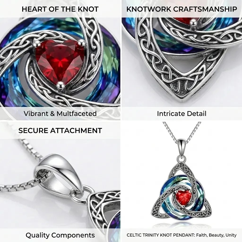 ♾️Hot sale 50% OFF🎁💖Birthstone Celtic Knot Necklace for Women