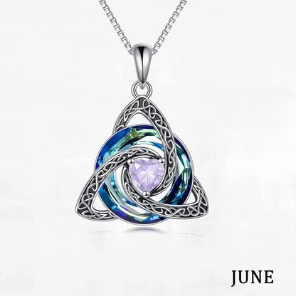 ♾️Hot sale 50% OFF🎁💖Birthstone Celtic Knot Necklace for Women