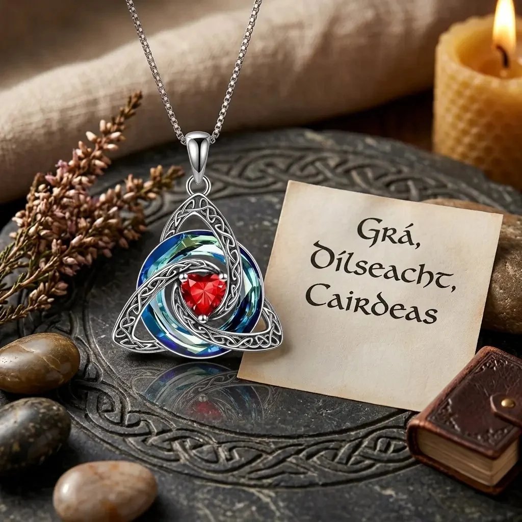 ♾️Hot sale 50% OFF🎁💖Birthstone Celtic Knot Necklace for Women