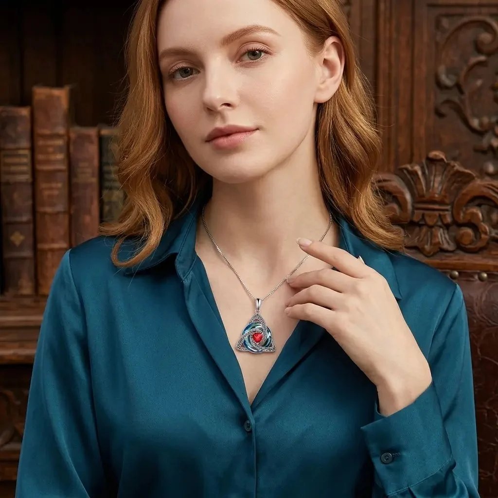 ♾️Hot sale 50% OFF🎁💖Birthstone Celtic Knot Necklace for Women